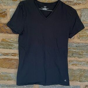 Set of 5 Calvin Klein Black T shirts with Logo Embroidery